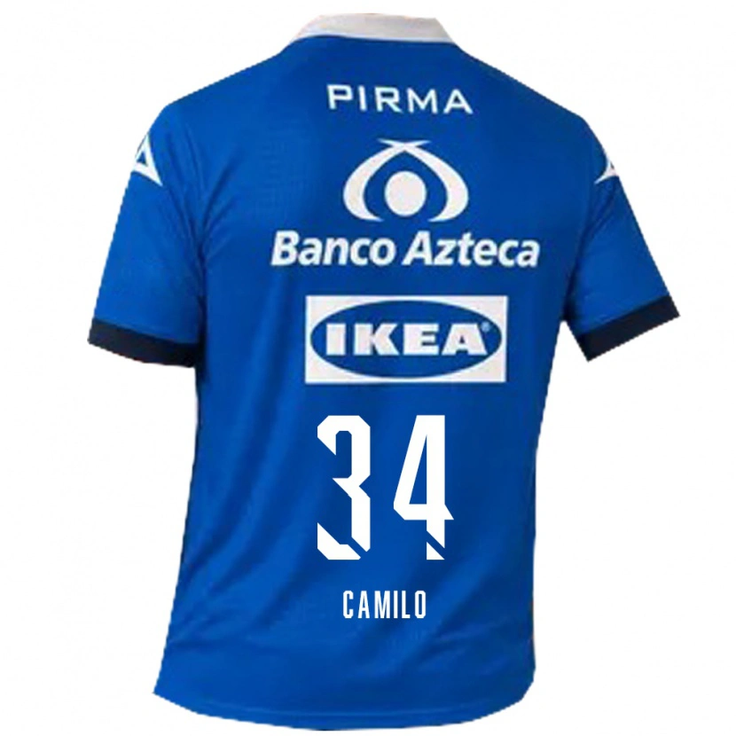 Danxen Kvinder Lucas Camilo #34 Blå Hvid Udebane Spillertrøjer 2026/27 Trøje T-Shirt