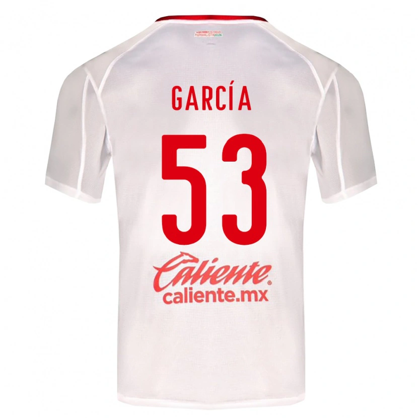 Danxen Kvinder Uziel García #53 Hvid Grøn Rød Udebane Spillertrøjer 2026/27 Trøje T-Shirt