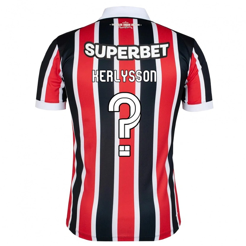 Danxen Kvinder Kerlysson Hiago Moreira De Sousa #0 Rød Hvid Sort Udebane Spillertrøjer 2026/27 Trøje T-Shirt