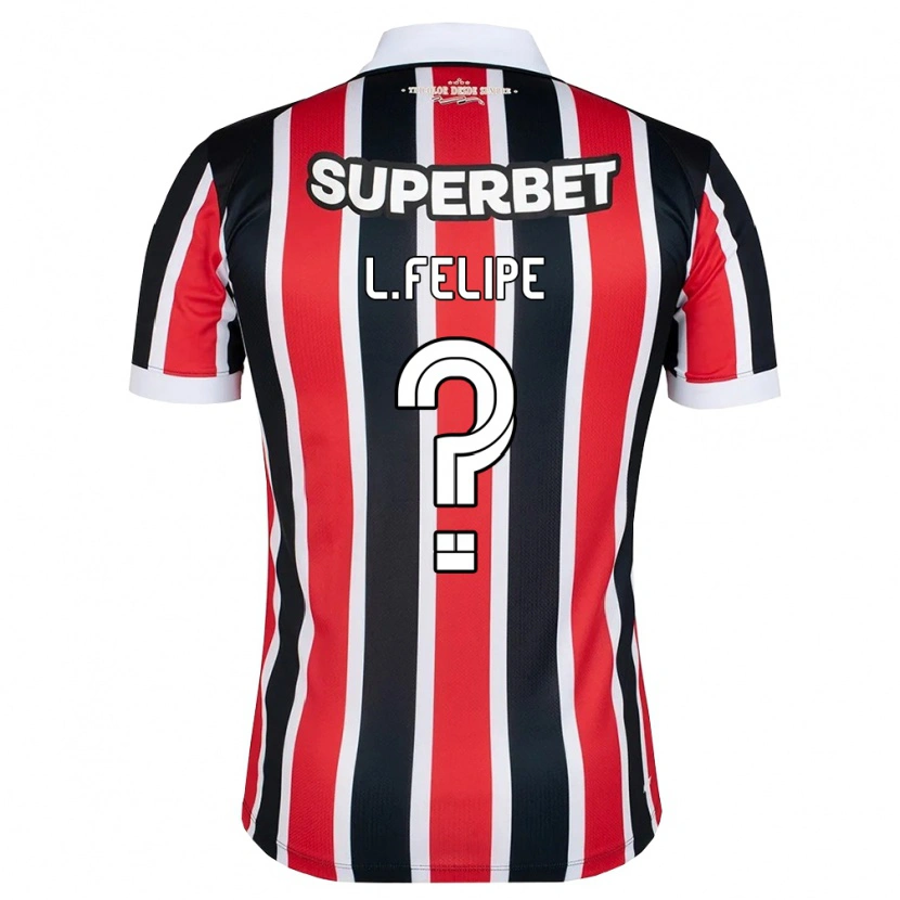 Danxen Kvinder Luis Felipe #0 Rød Hvid Sort Udebane Spillertrøjer 2026/27 Trøje T-Shirt
