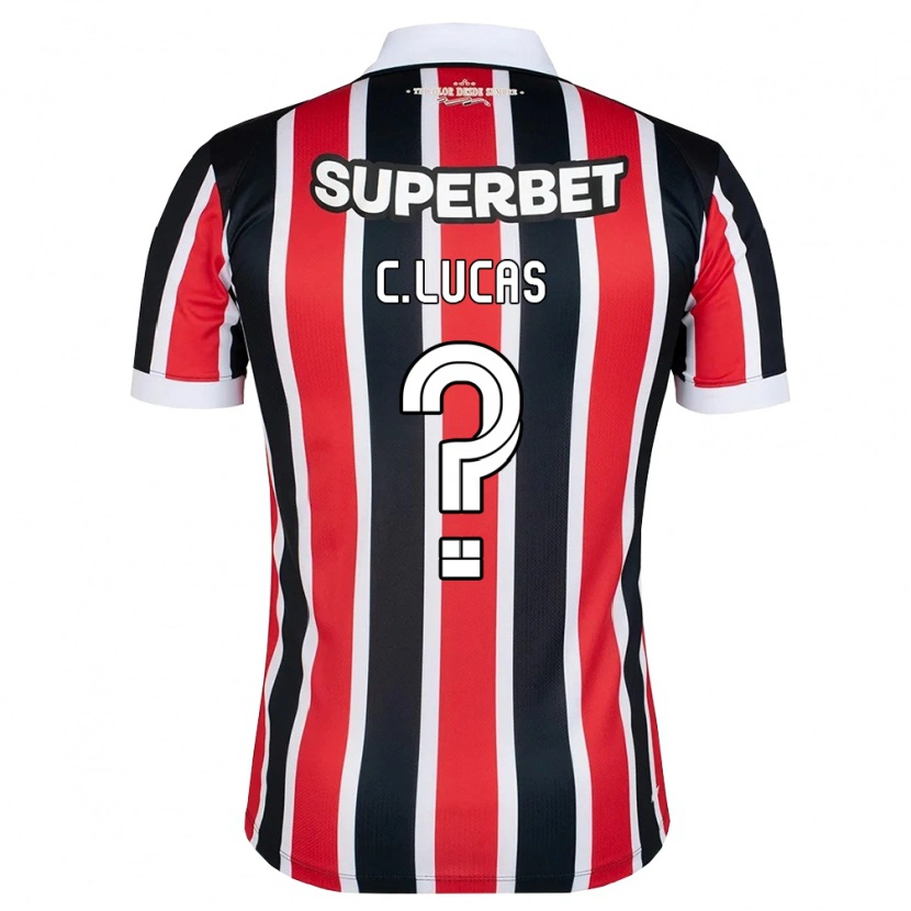 Danxen Kvinder Cauã Lucas #0 Rød Hvid Sort Udebane Spillertrøjer 2026/27 Trøje T-Shirt
