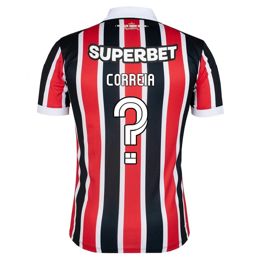 Danxen Kvinder Arthur Correia #0 Rød Hvid Sort Udebane Spillertrøjer 2026/27 Trøje T-Shirt