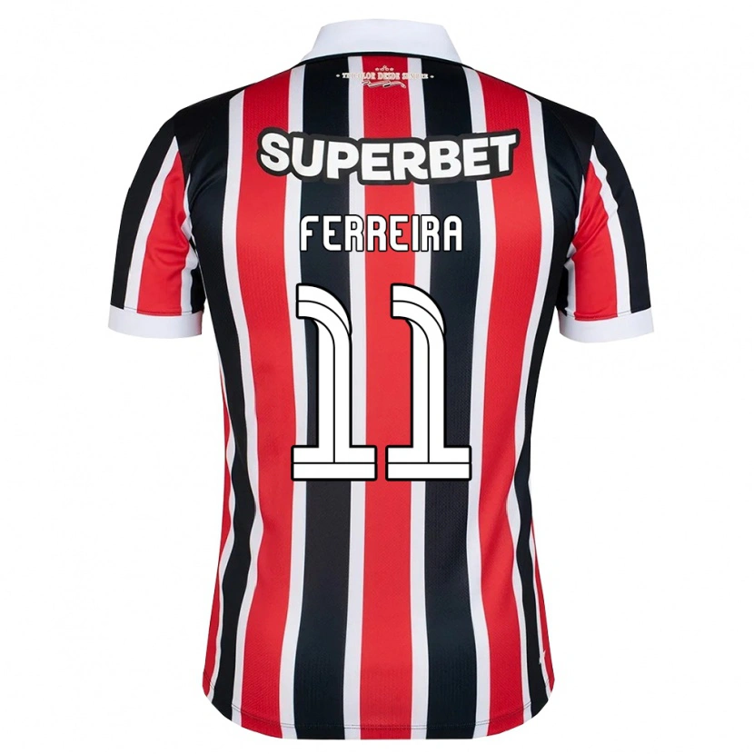 Danxen Kvinder Aldemir Dos Santos Ferreira #11 Rød Hvid Sort Udebane Spillertrøjer 2026/27 Trøje T-Shirt