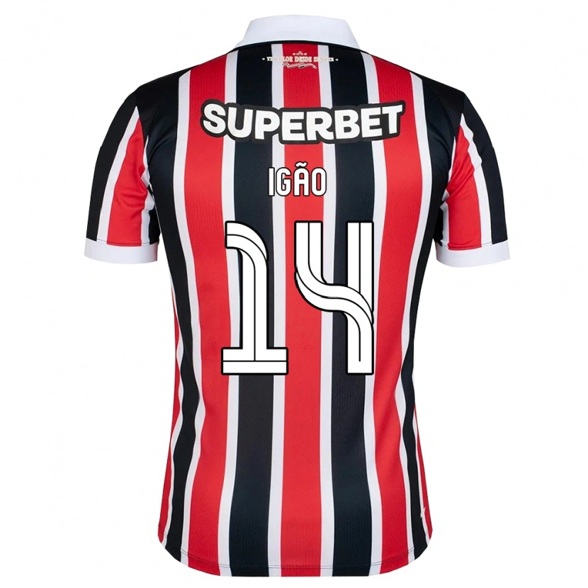 Danxen Kvinder Igor Odoni Gomes #14 Rød Hvid Sort Udebane Spillertrøjer 2026/27 Trøje T-Shirt