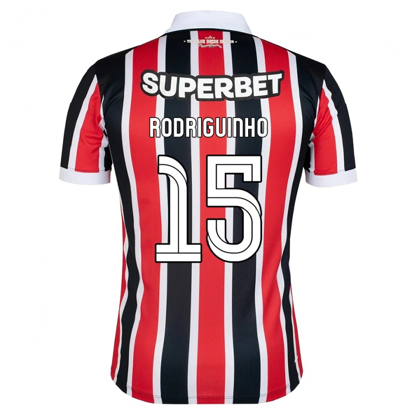 Danxen Kvinder Rodriguinho #15 Rød Hvid Sort Udebane Spillertrøjer 2026/27 Trøje T-Shirt