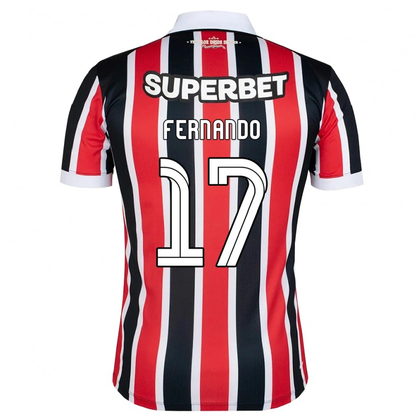 Danxen Kvinder Luiz Fernando #17 Rød Hvid Sort Udebane Spillertrøjer 2026/27 Trøje T-Shirt