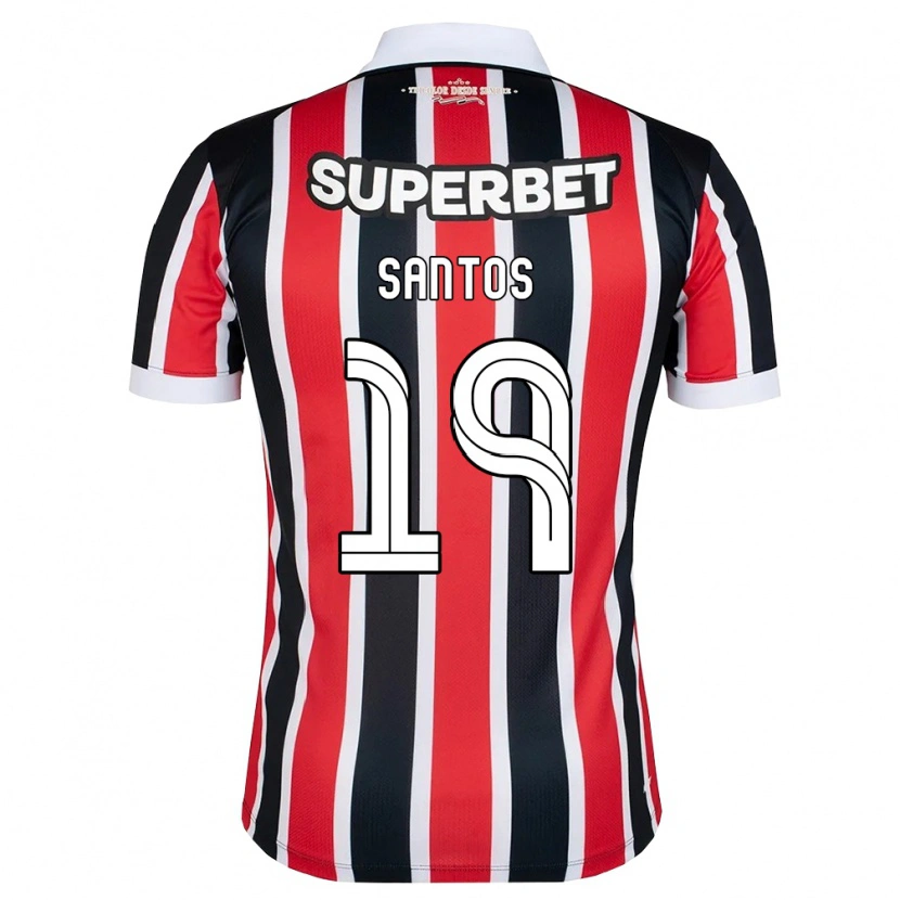 Danxen Kvinder Kaio Santos #19 Rød Hvid Sort Udebane Spillertrøjer 2026/27 Trøje T-Shirt
