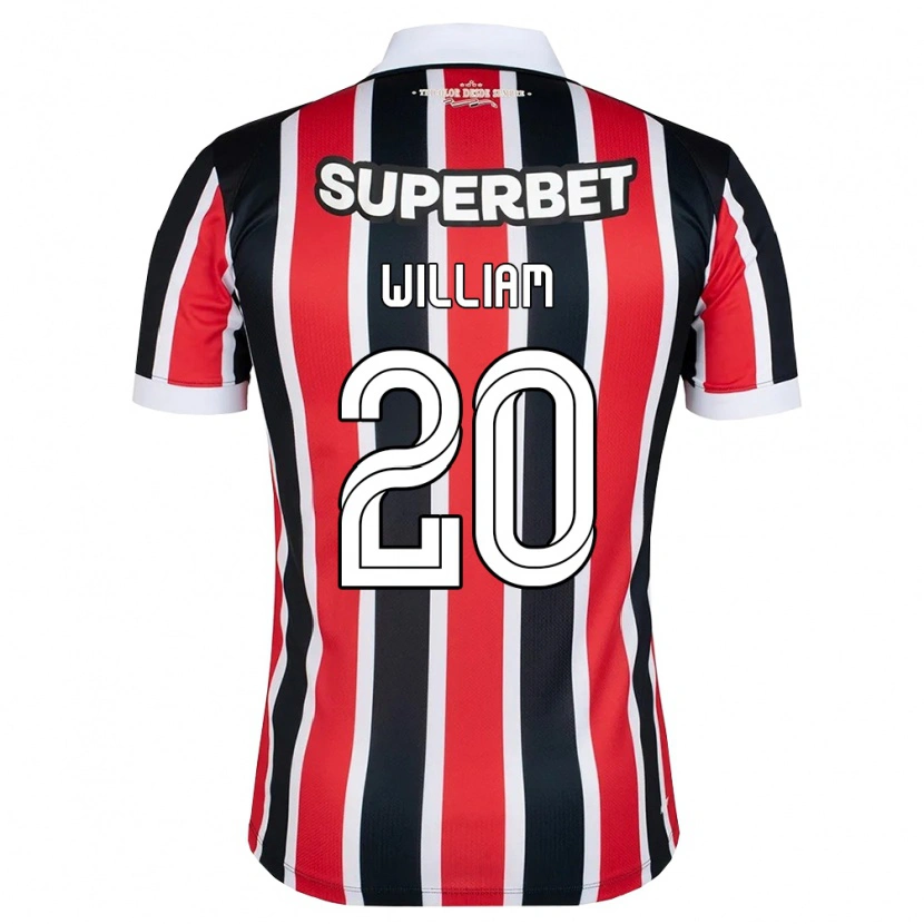 Danxen Kvinder Robert William #20 Rød Hvid Sort Udebane Spillertrøjer 2026/27 Trøje T-Shirt