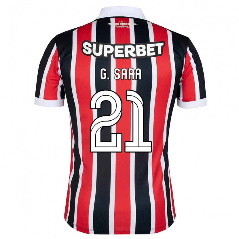 Danxen Kvinder Gabriel Sara #21 Rød Hvid Sort Udebane Spillertrøjer 2026/27 Trøje T-Shirt