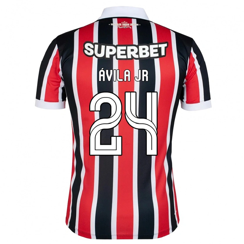 Danxen Kvinder Marvin Ávila Jr #24 Rød Hvid Sort Udebane Spillertrøjer 2026/27 Trøje T-Shirt