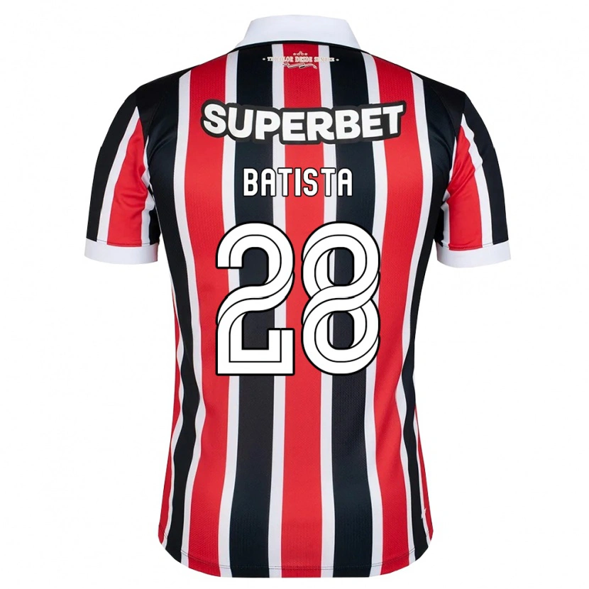 Danxen Kvinder Guilherme Batista #28 Rød Hvid Sort Udebane Spillertrøjer 2026/27 Trøje T-Shirt