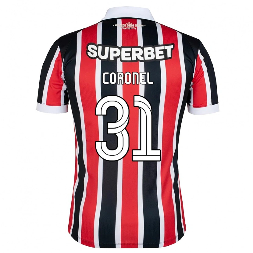 Danxen Kvinder Carlos Coronel #31 Rød Hvid Sort Udebane Spillertrøjer 2026/27 Trøje T-Shirt