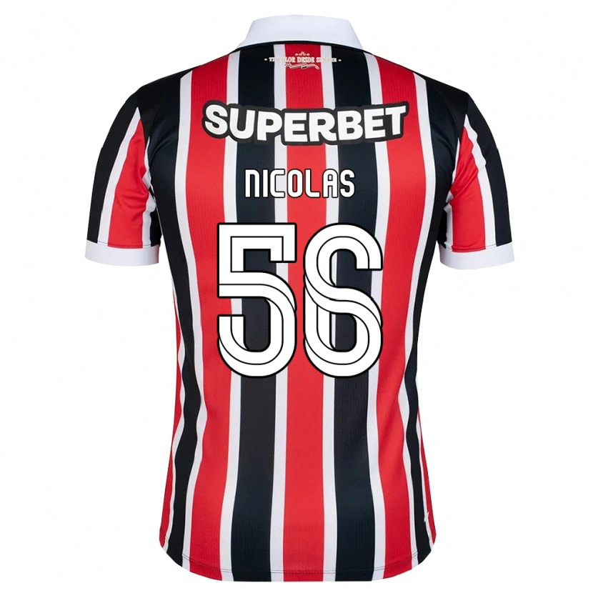 Danxen Kvinder Nicolas Bosshardt #56 Rød Hvid Sort Udebane Spillertrøjer 2026/27 Trøje T-Shirt