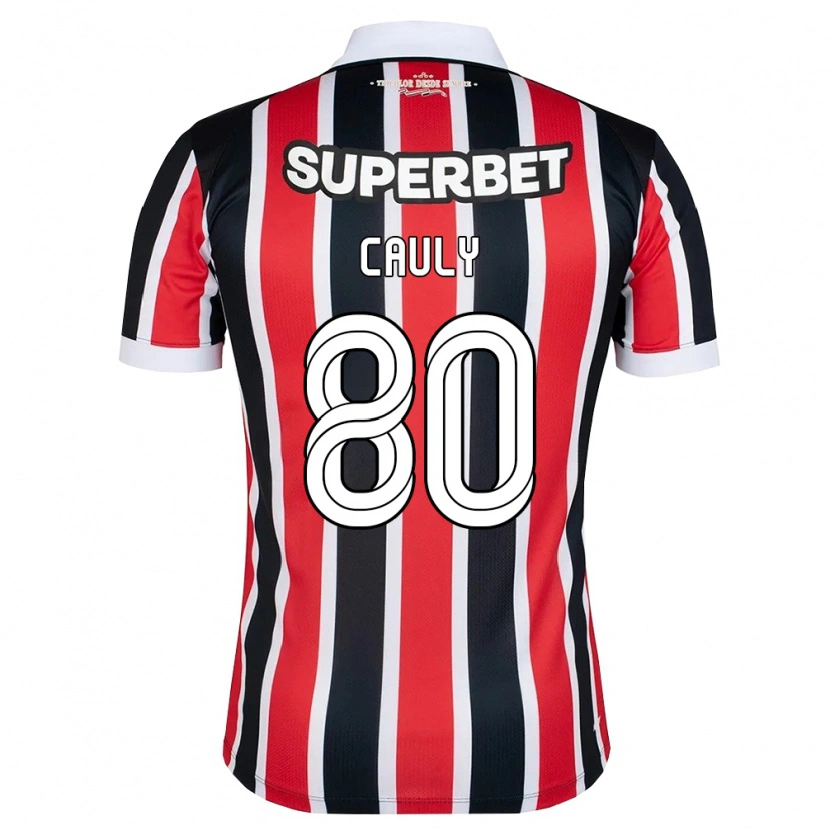 Danxen Kvinder Cauly Oliveira Souza #80 Rød Hvid Sort Udebane Spillertrøjer 2026/27 Trøje T-Shirt