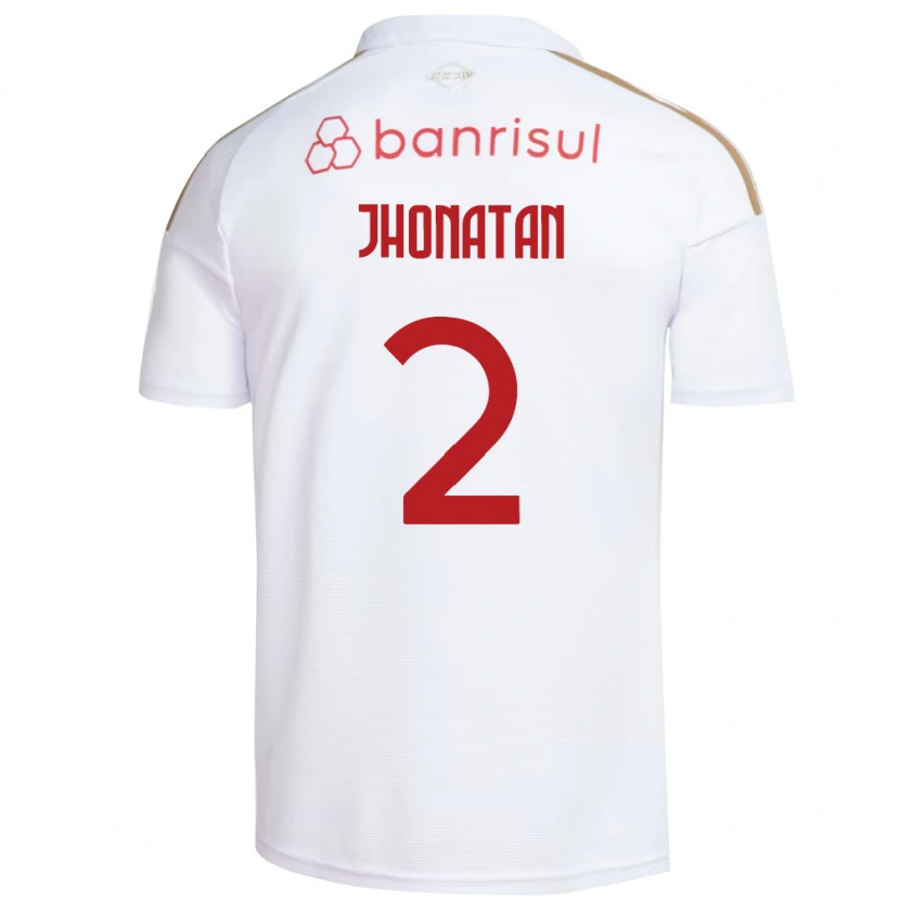 Danxen Kvinder Jhonatan Almeida De Souza #2 Hvid Rød Udebane Spillertrøjer 2026/27 Trøje T-Shirt