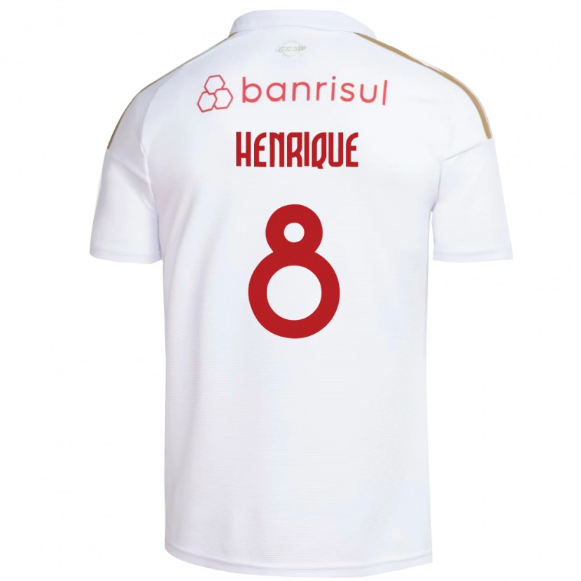 Danxen Kvinder Bruno Henrique #8 Hvid Rød Udebane Spillertrøjer 2026/27 Trøje T-Shirt