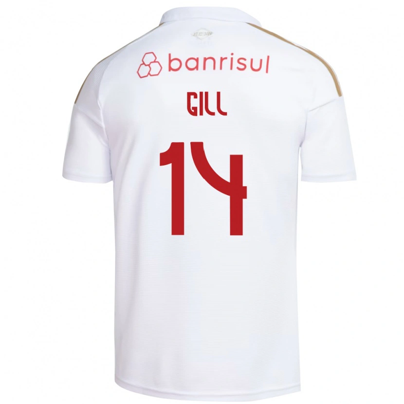 Danxen Kvinder Antonio Gill #14 Hvid Rød Udebane Spillertrøjer 2026/27 Trøje T-Shirt