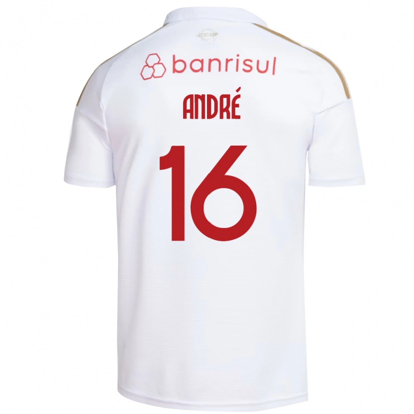Danxen Kvinder André Sion Lemos Oliveira #16 Hvid Rød Udebane Spillertrøjer 2026/27 Trøje T-Shirt