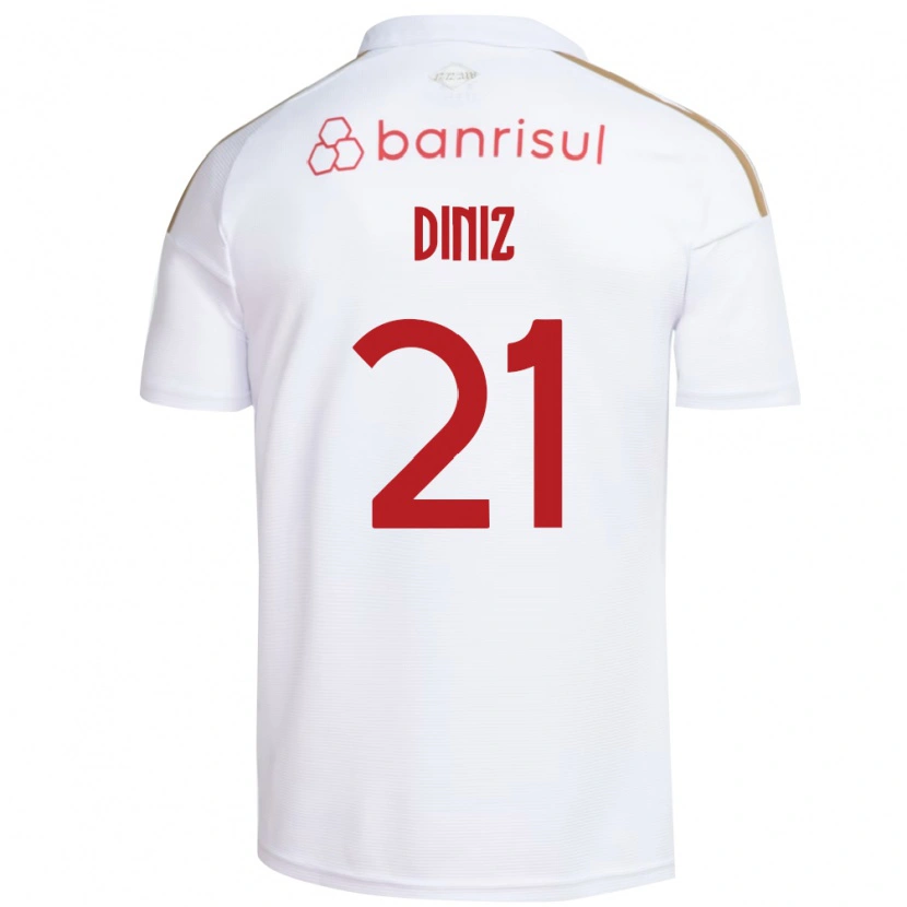 Danxen Kvinder Kauã Diniz #21 Hvid Rød Udebane Spillertrøjer 2026/27 Trøje T-Shirt