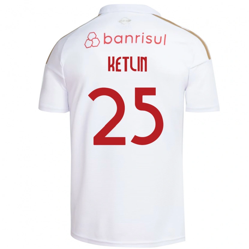 Danxen Kvinder Ketlin #25 Hvid Rød Udebane Spillertrøjer 2026/27 Trøje T-Shirt