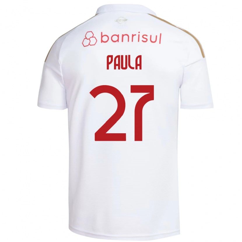 Danxen Kvinder Paulinho Paula #27 Hvid Rød Udebane Spillertrøjer 2026/27 Trøje T-Shirt
