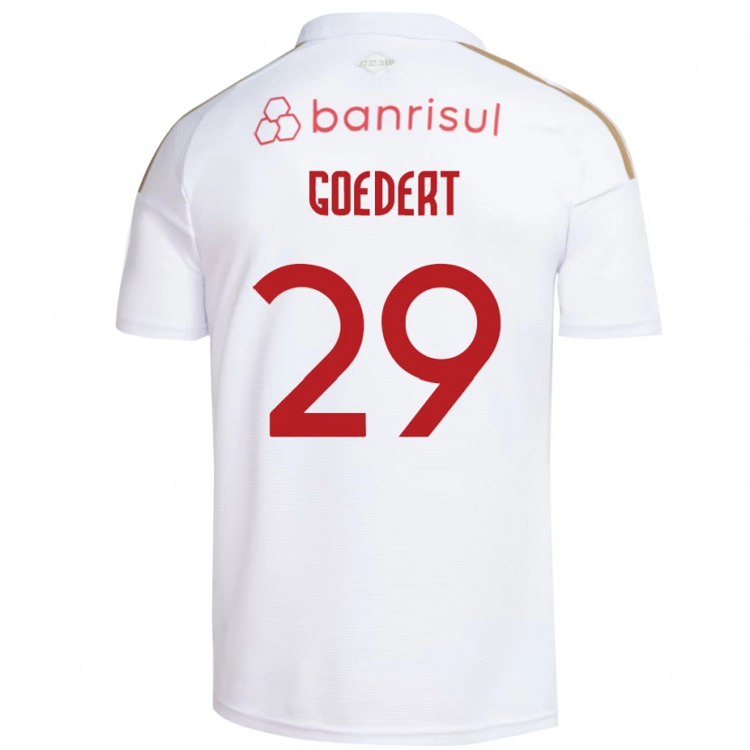 Danxen Kvinder Alice Goedert #29 Hvid Rød Udebane Spillertrøjer 2026/27 Trøje T-Shirt