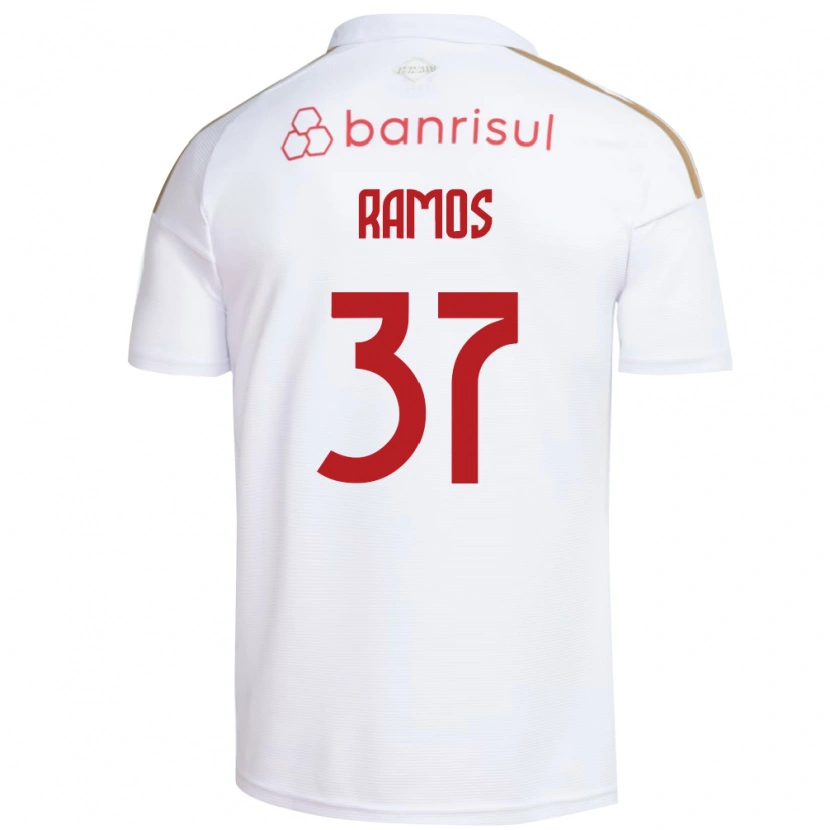Danxen Kvinder Lucas Ramos #37 Hvid Rød Udebane Spillertrøjer 2026/27 Trøje T-Shirt