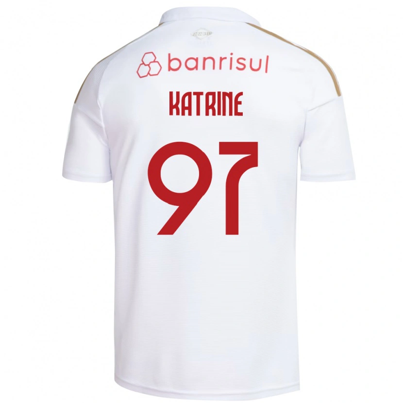 Danxen Kvinder Katrine #97 Hvid Rød Udebane Spillertrøjer 2026/27 Trøje T-Shirt