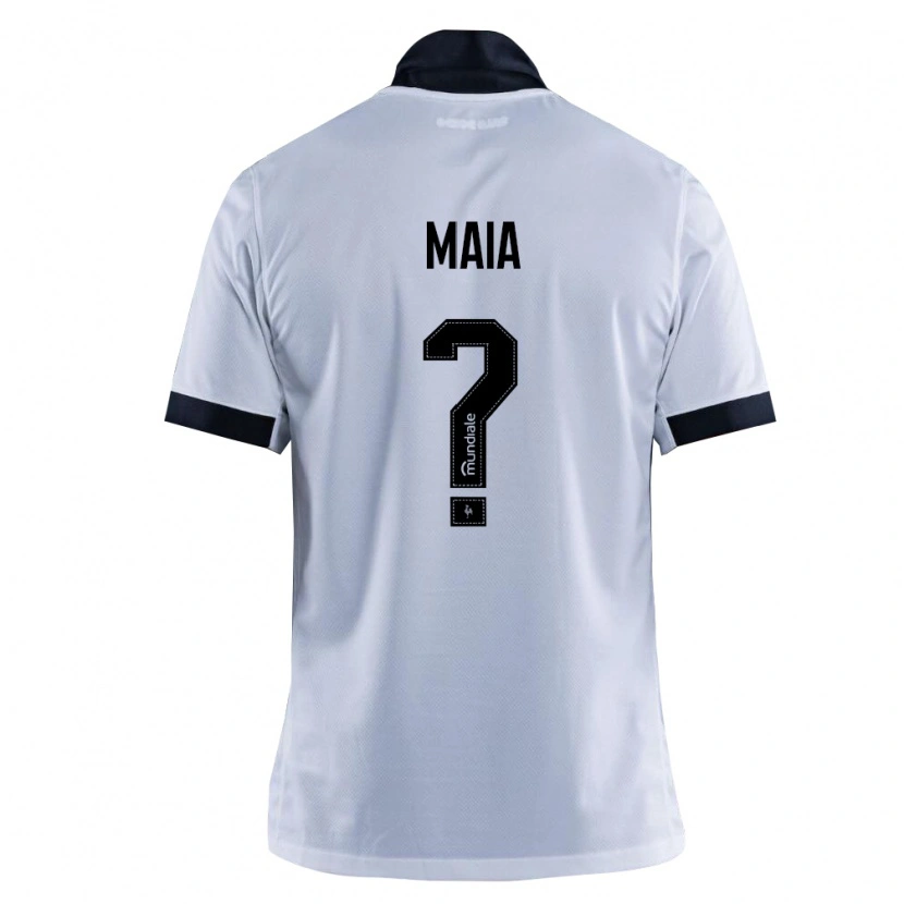 Danxen Kvinder Caio Maia #0 Sort Hvid Udebane Spillertrøjer 2026/27 Trøje T-Shirt