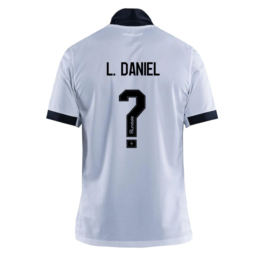 Danxen Kvinder Lucas Daniel #0 Sort Hvid Udebane Spillertrøjer 2026/27 Trøje T-Shirt