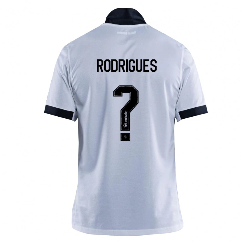 Danxen Kvinder Vinicius Rodrigues #0 Sort Hvid Udebane Spillertrøjer 2026/27 Trøje T-Shirt