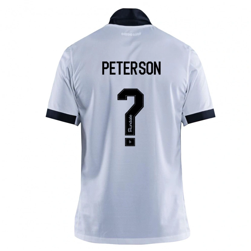 Danxen Kvinder Peterson #0 Sort Hvid Udebane Spillertrøjer 2026/27 Trøje T-Shirt