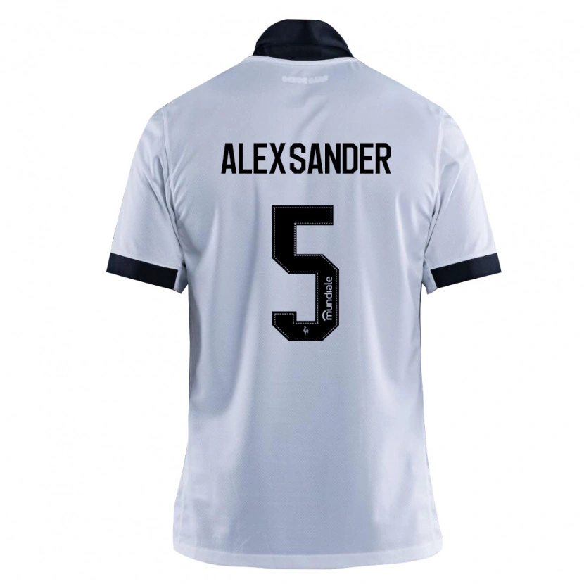 Danxen Kvinder Alexsander Cristhian Gomes Da Costa #5 Sort Hvid Udebane Spillertrøjer 2026/27 Trøje T-Shirt