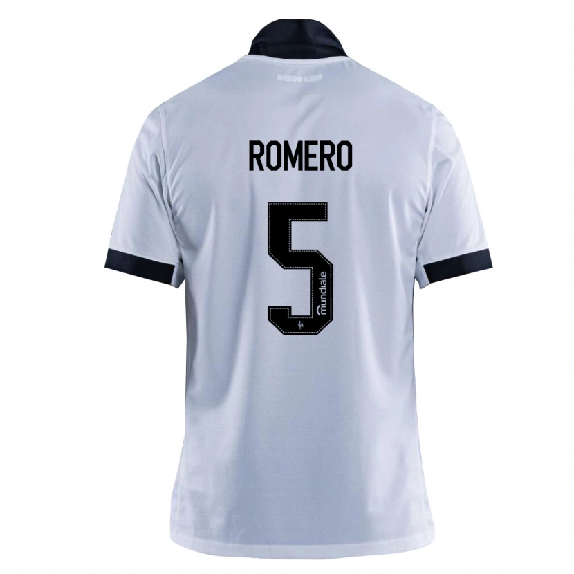 Danxen Kvinder Mateus Romero #5 Sort Hvid Udebane Spillertrøjer 2026/27 Trøje T-Shirt