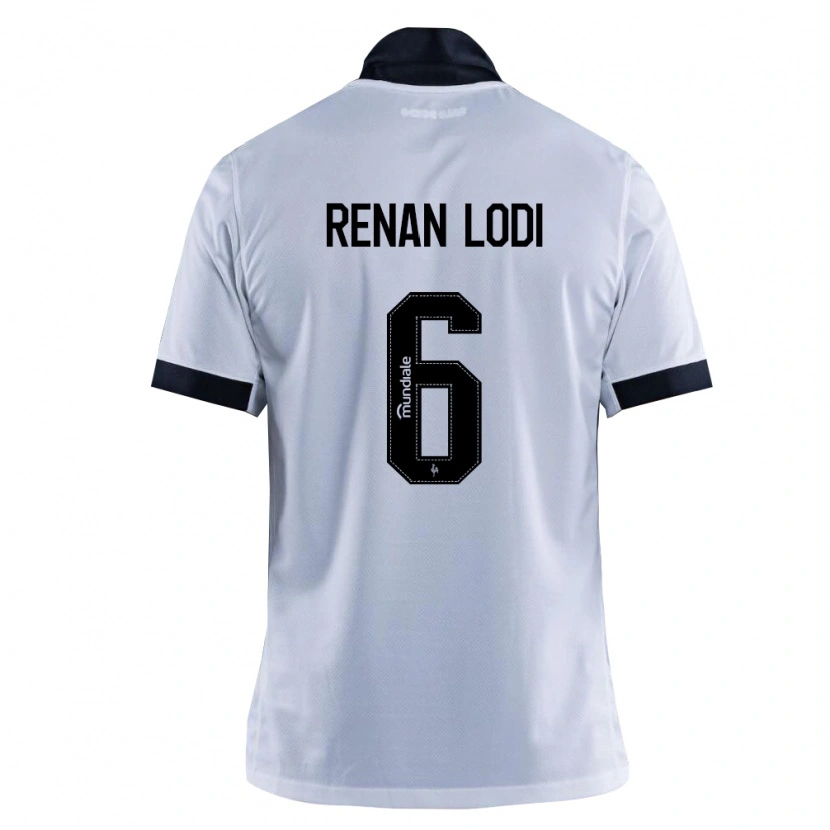 Danxen Kvinder Renan Lodi #6 Sort Hvid Udebane Spillertrøjer 2026/27 Trøje T-Shirt