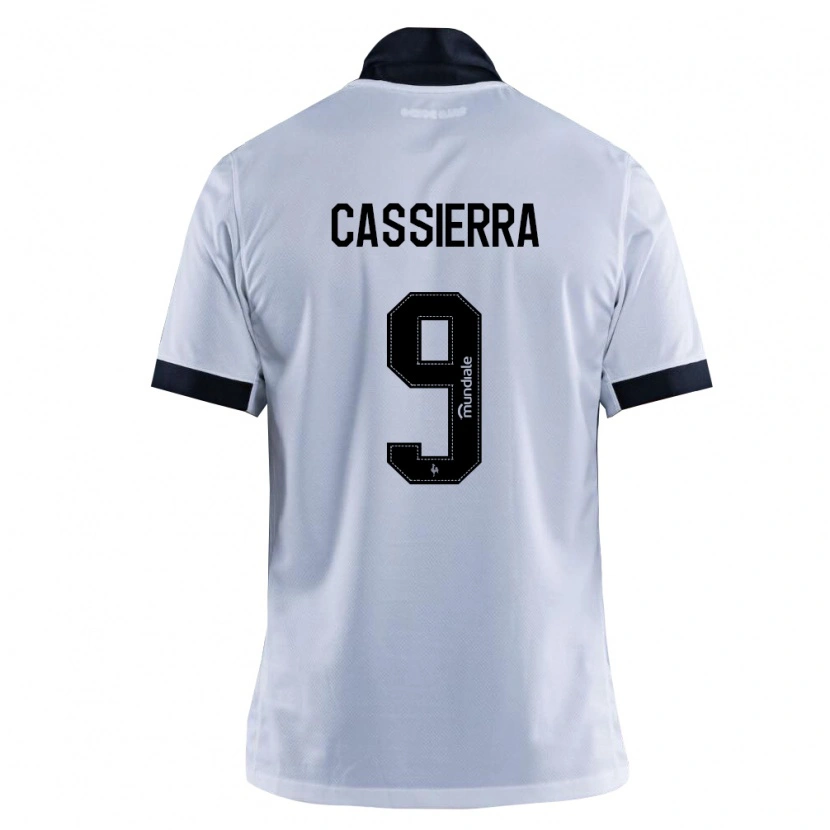 Danxen Kvinder Mateo Cassierra #9 Sort Hvid Udebane Spillertrøjer 2026/27 Trøje T-Shirt