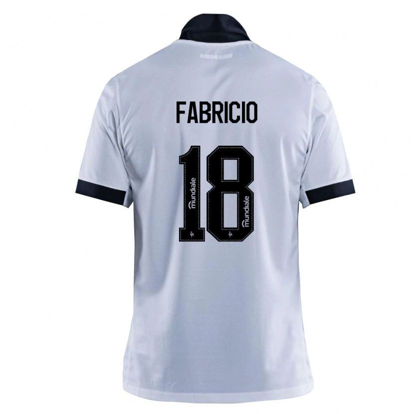 Danxen Kvinder Fabricio Eduardo Da Costa Melo #18 Sort Hvid Udebane Spillertrøjer 2026/27 Trøje T-Shirt