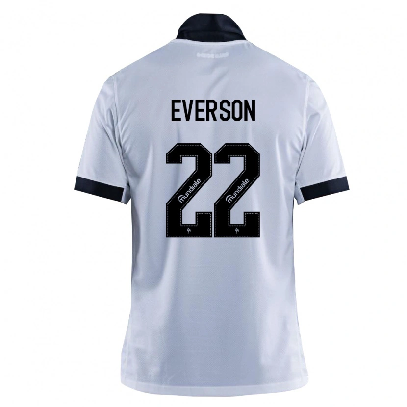 Danxen Kvinder Everson Felipe Marques Pires #22 Sort Hvid Udebane Spillertrøjer 2026/27 Trøje T-Shirt