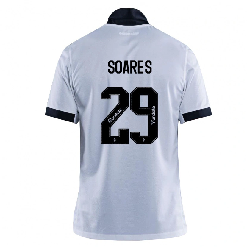 Danxen Kvinder Cauã Soares #29 Sort Hvid Udebane Spillertrøjer 2026/27 Trøje T-Shirt