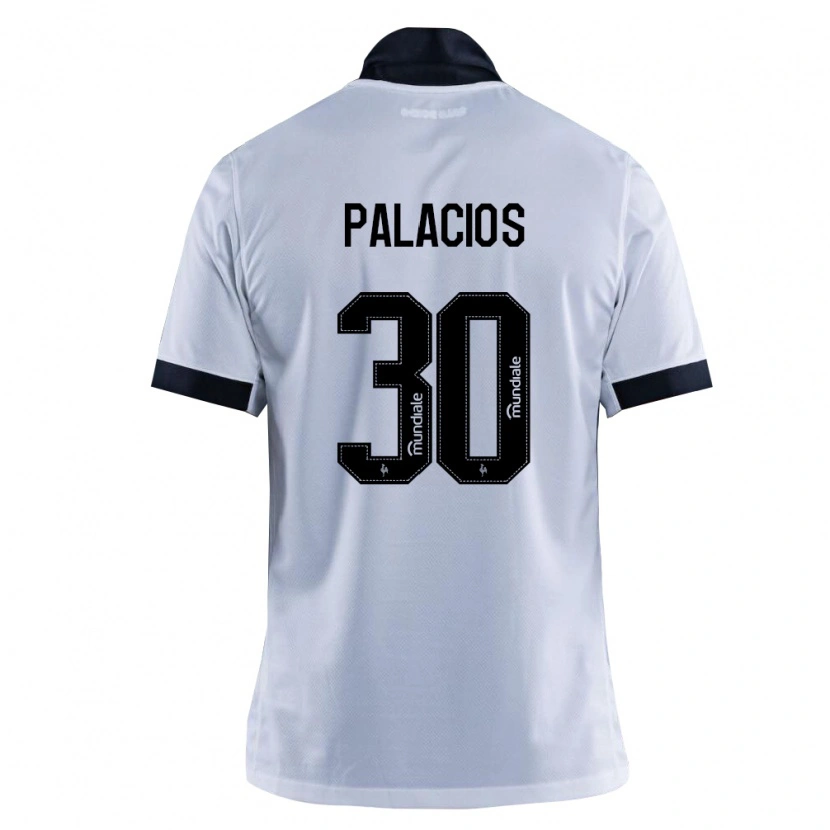 Danxen Kvinder Brahian Palacios #30 Sort Hvid Udebane Spillertrøjer 2026/27 Trøje T-Shirt