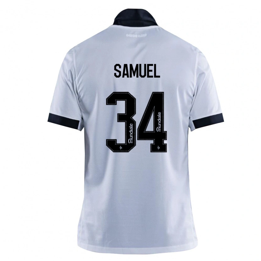 Danxen Kvinder Samuel Lima Barros #34 Sort Hvid Udebane Spillertrøjer 2026/27 Trøje T-Shirt