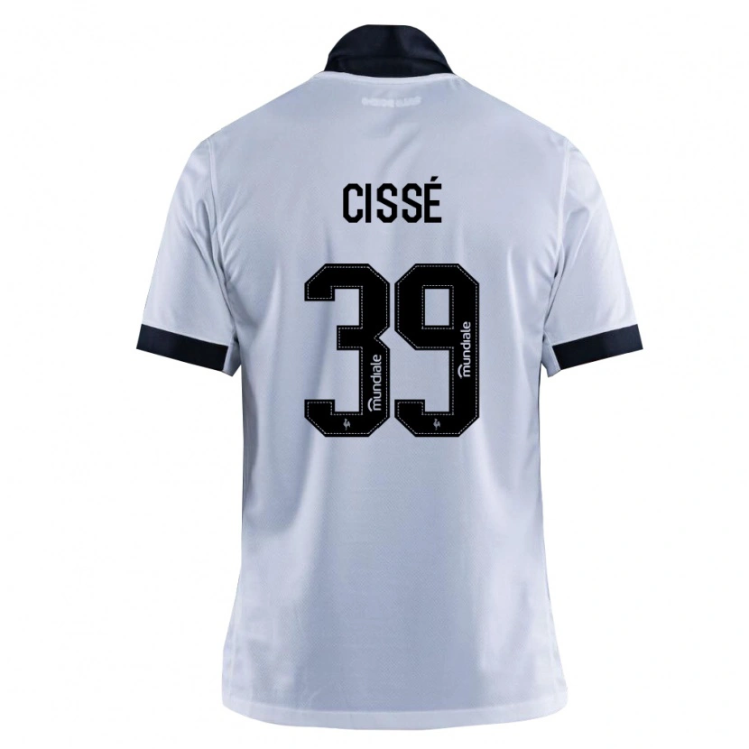 Danxen Kvinder Mamady Cissé #39 Sort Hvid Udebane Spillertrøjer 2026/27 Trøje T-Shirt