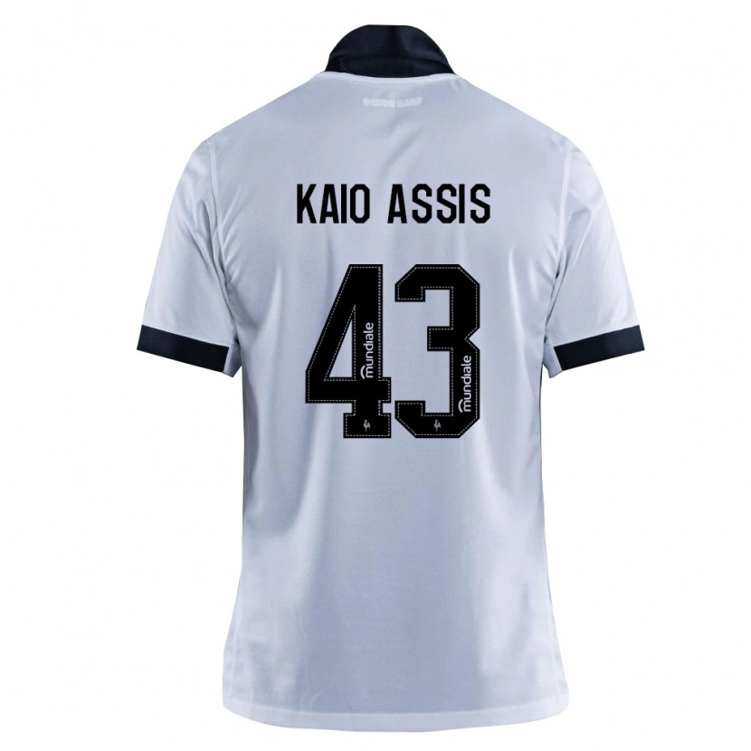 Danxen Kvinder Kaio Assis #43 Sort Hvid Udebane Spillertrøjer 2026/27 Trøje T-Shirt