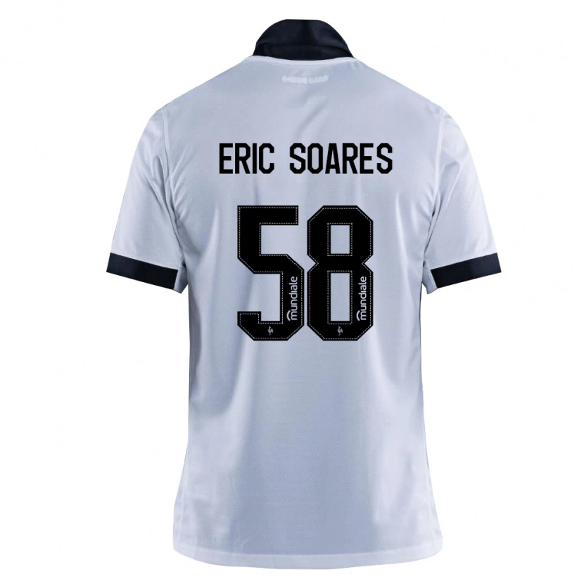Danxen Kvinder Eric Soares #58 Sort Hvid Udebane Spillertrøjer 2026/27 Trøje T-Shirt