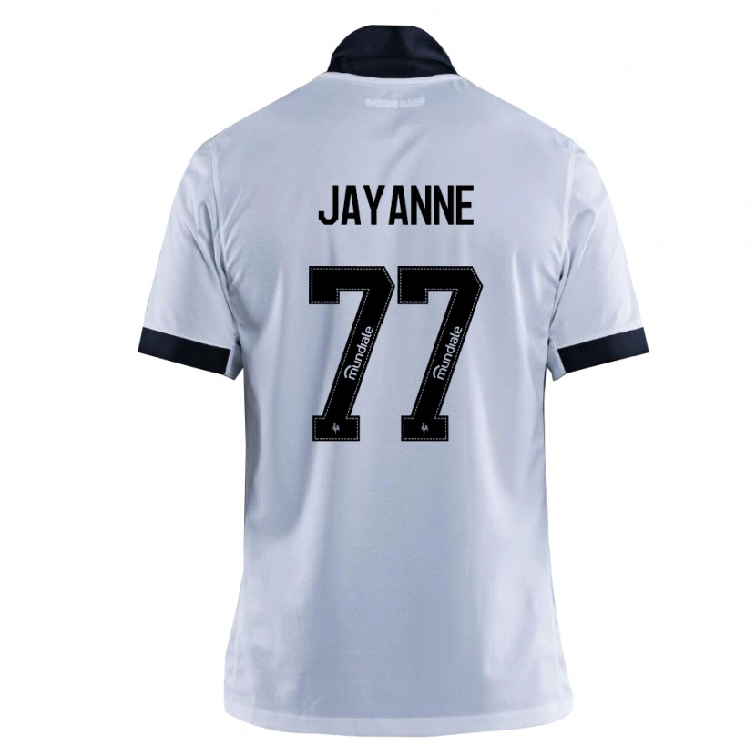 Danxen Kvinder Jayanne #77 Sort Hvid Udebane Spillertrøjer 2026/27 Trøje T-Shirt