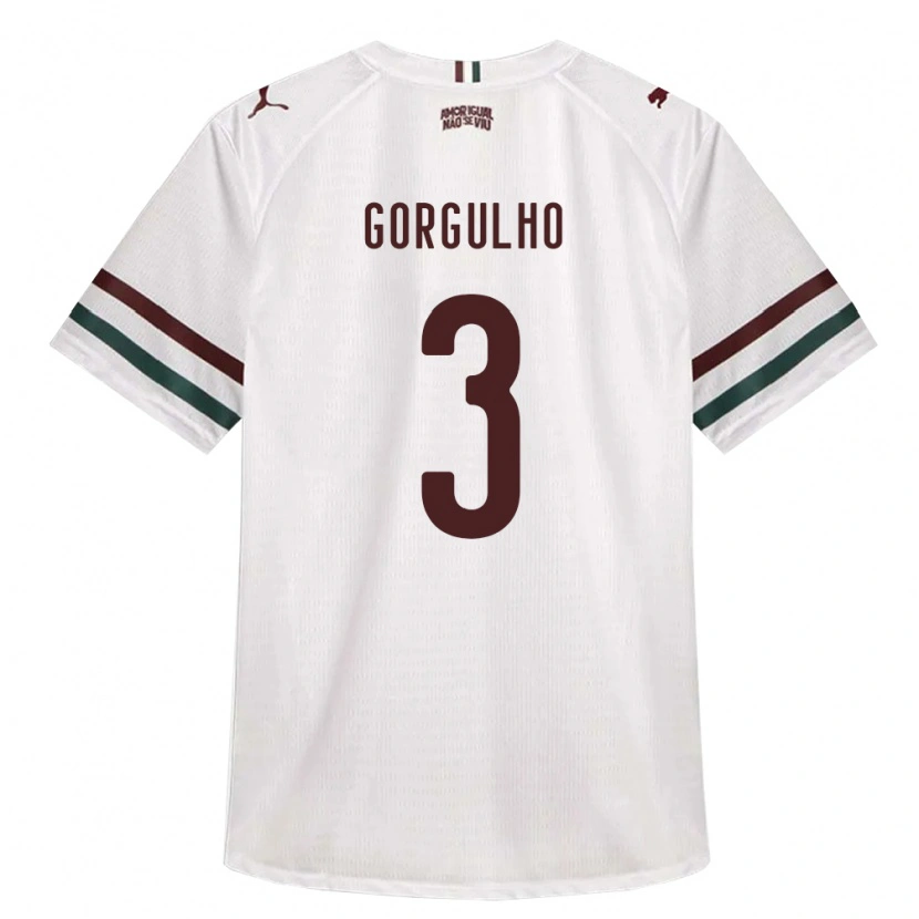 Danxen Kvinder Gabriel Gorgulho #3 Hvid Grøn Vinrød Udebane Spillertrøjer 2026/27 Trøje T-Shirt