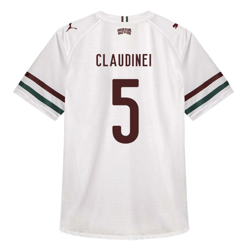 Danxen Kvinder Claudinei Junio De Souza #5 Hvid Grøn Vinrød Udebane Spillertrøjer 2026/27 Trøje T-Shirt