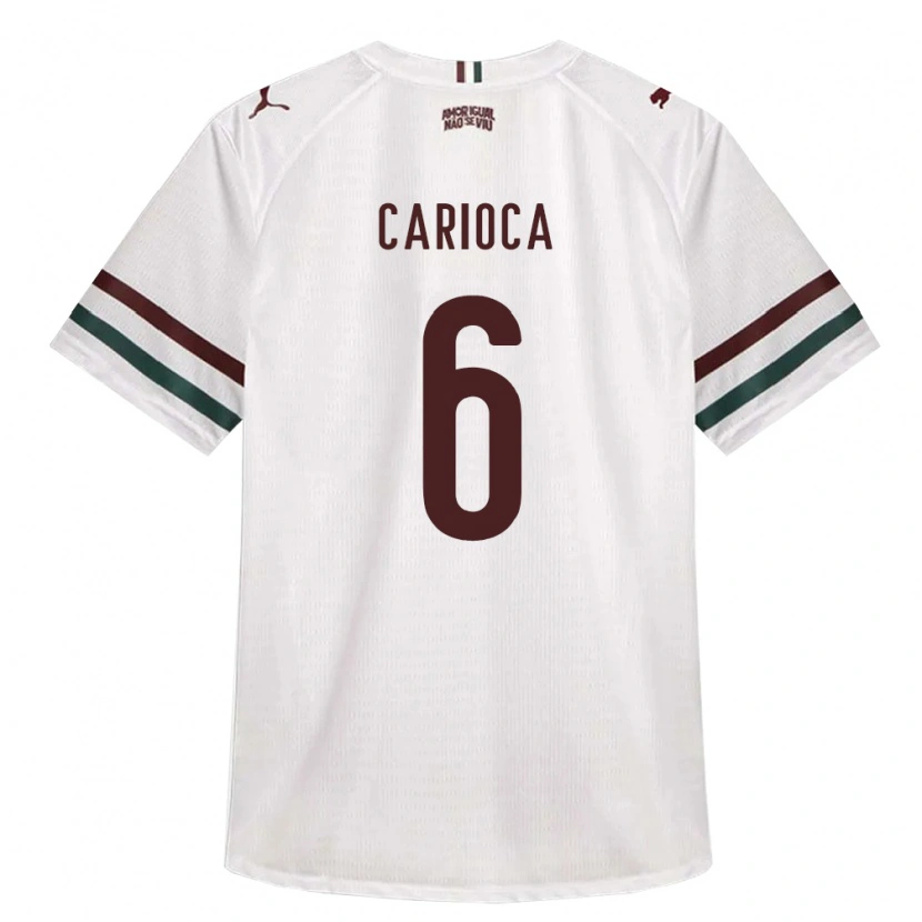 Danxen Kvinder Gabriel Carioca #6 Hvid Grøn Vinrød Udebane Spillertrøjer 2026/27 Trøje T-Shirt