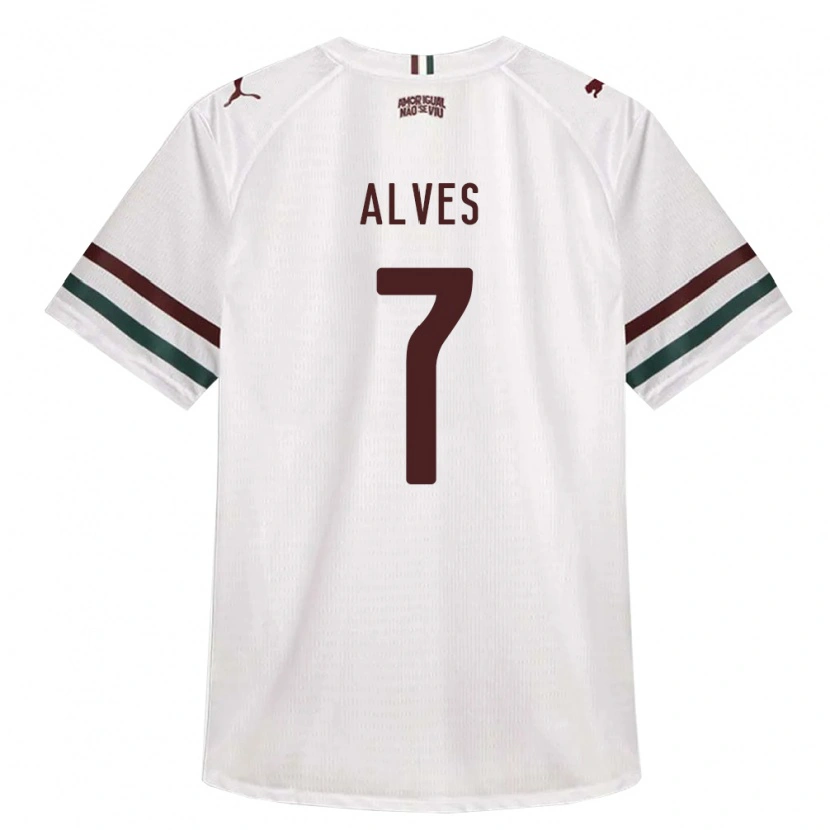 Danxen Kvinder Geovana Alves #7 Hvid Grøn Vinrød Udebane Spillertrøjer 2026/27 Trøje T-Shirt