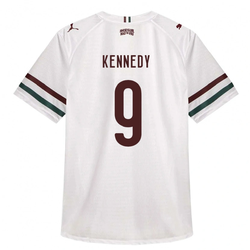 Danxen Kvinder John Kennedy #9 Hvid Grøn Vinrød Udebane Spillertrøjer 2026/27 Trøje T-Shirt